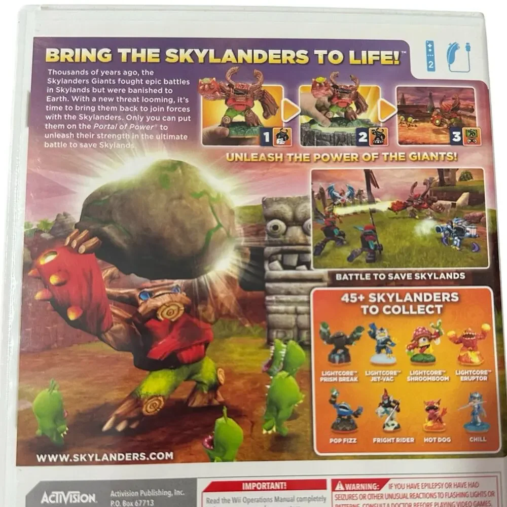 Skylanders: Giants (Nintendo Wii U, 2012) Untested